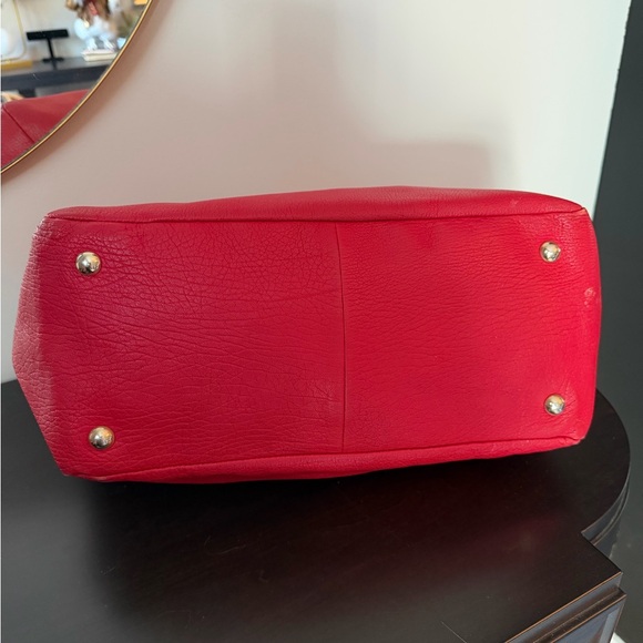 Jimmy Choo Vibrant Red Leather Shoulder Bag with Gold Hardware - Picture 6 of 11